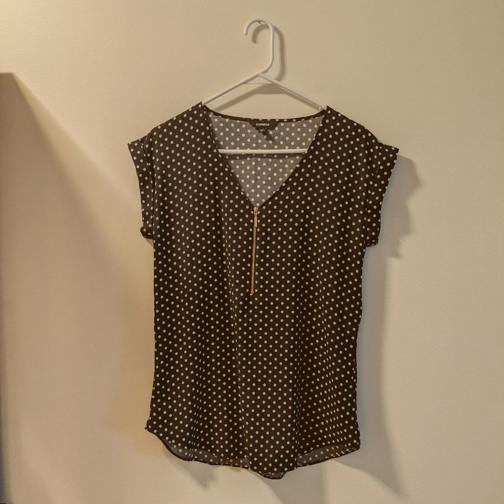 Express Popover Polka Dot Top
